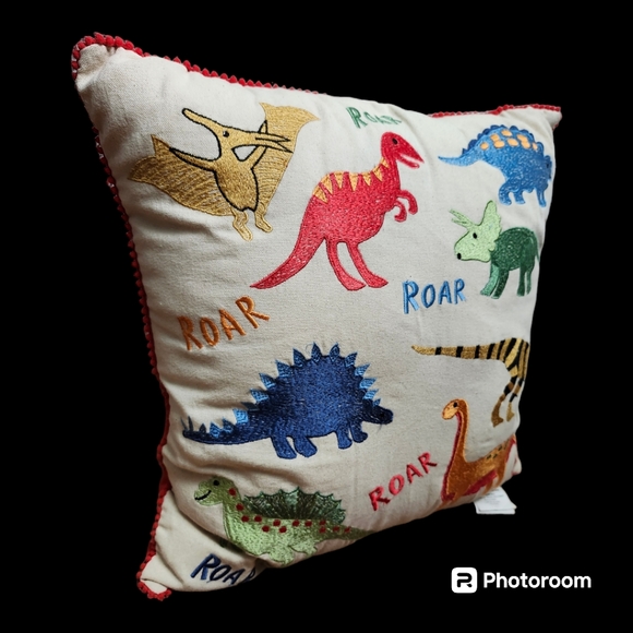 Dino Dinosaur Cartoon Collection Cute Pillow Roar Accent Pillow Jurassic Park - Picture 2 of 4